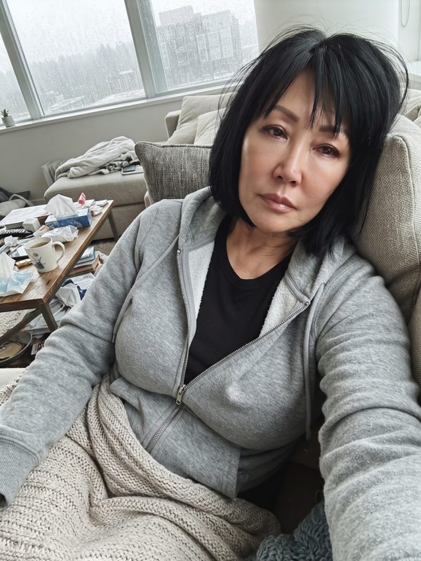 Yumi on a rainy day